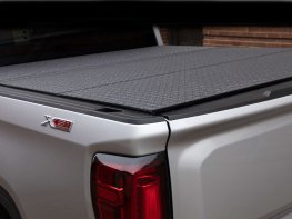 2019-2026 Chevy /GMC 1500, LOMAX® All Metal, Tri-Fold Tonneau Cover (Black Diamond Plate) 2019-2026 Chevy /GMC 1500, LOMAX® All Metal, Tri-Fold Tonneau Cover (Black Diamond Plate)